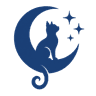 Logo Lua Azul - Gata en la Luna